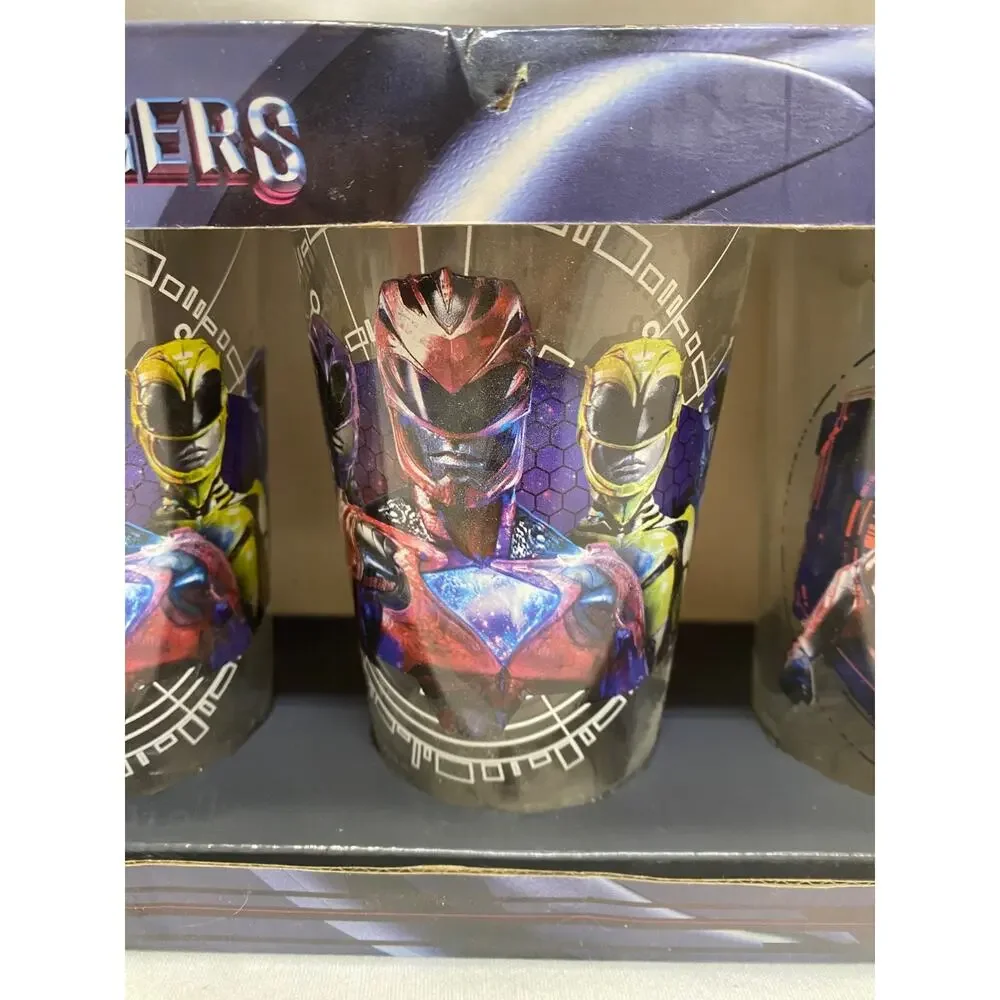 Saban Power Rangers Zak Set of 4 Pint Glasses Glassware Drinkware In Box
